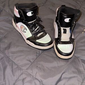 Champion High-Top Sneakers - Black and Pink